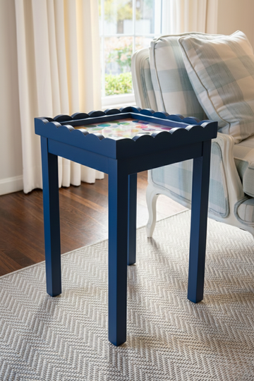Navy Scallop Table