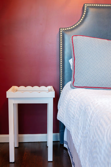 White Scalloped Table